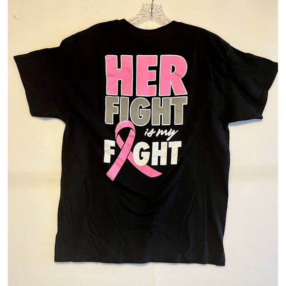 Gildan Tops - Breast Cancer‎ Her Fight Graphic T shirt Gildan size L